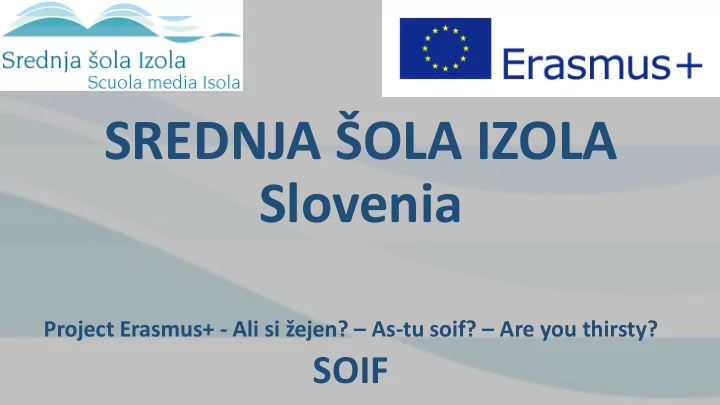 srednja ola izola slovenia