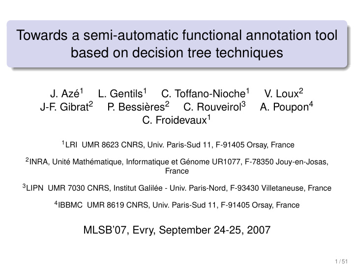 towards a semi automatic functional annotation tool based
