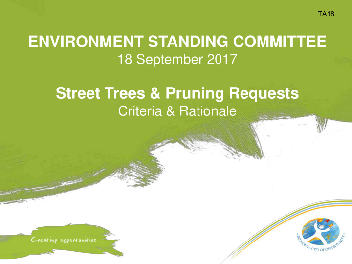 environment standing committee