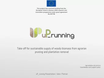 Take-off for sustainable supply of woody biomass from agrarian  pruning and plantation removal