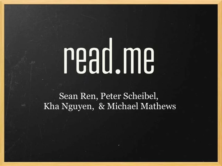 sean ren peter scheibel kha nguyen michael mathews news