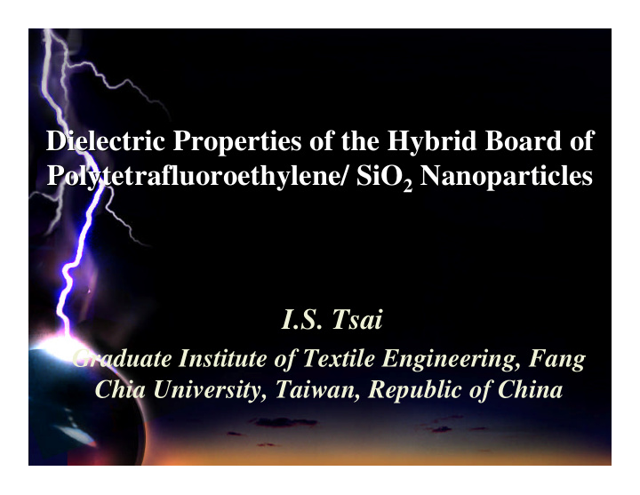 dielectric properties of the hybrid board of dielectric