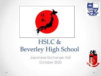 Beverley High School  Japanese Exchange Visit  October 2020  Chiba  Beverley &amp; Hornsea  5807