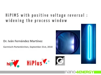 Dr. Ivn Fernndez Martnez  Garmisch-Partenkirchen, September 21st, 2018 I peak  V +  V -