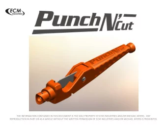 THE INFORMATION CONTAINED IN THIS DOCUMENT IS THE SOLE PROPERTY OF ECM INDUSTRIES AND/OR MICHAEL