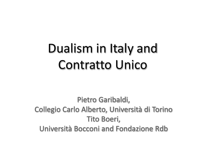 dualism in italy and