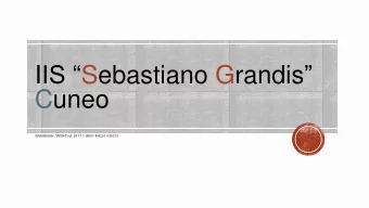 Cuneo  ERASMUS+ &quot;WISH&quot; ref. 2017-1-SK01-KA201-035313  WE INTRODUCE THE  SCHOOL