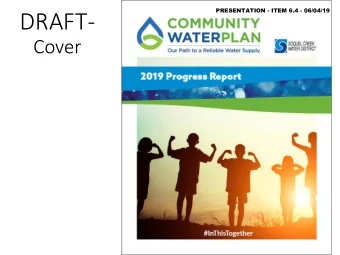 DRAFT-  Cover  PRESENTATION - ITEM 6.4 - 06/04/19 DRAFT  Challenges &amp; Solution  PRESENTATION