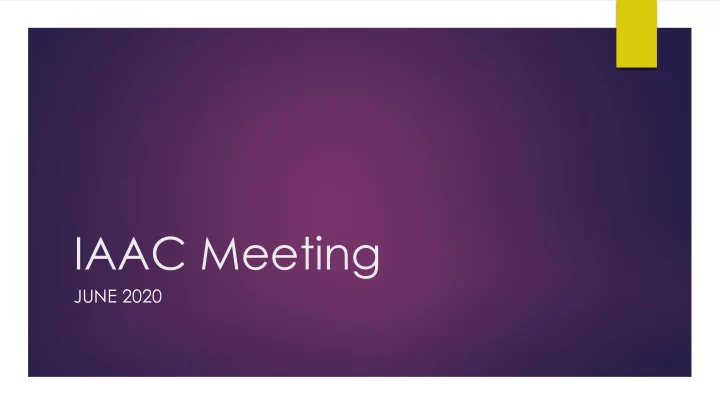 iaac meeting