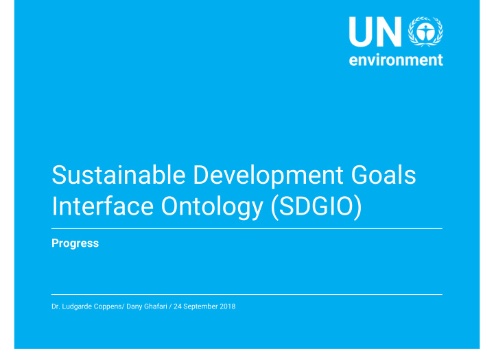 sustainable development goals interface ontology sdgio