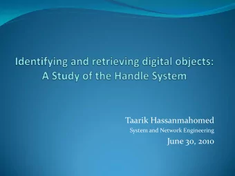 Taarik Hassanmahomed  System and Network Engineering  June 30, 2010  CineGrid.org  CineGrid's