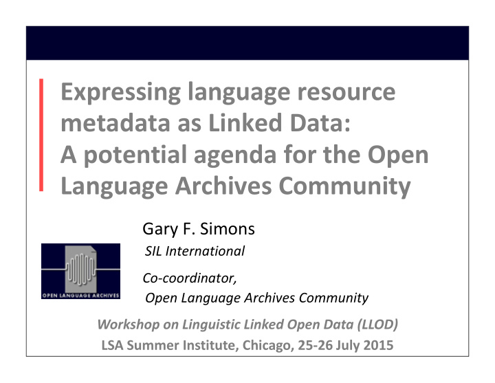 expressing language resource metadata as linked data a