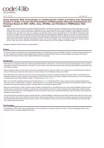 Using Semantic Web Technologies to Collaboratively Collect and Share User-Generated  Content in