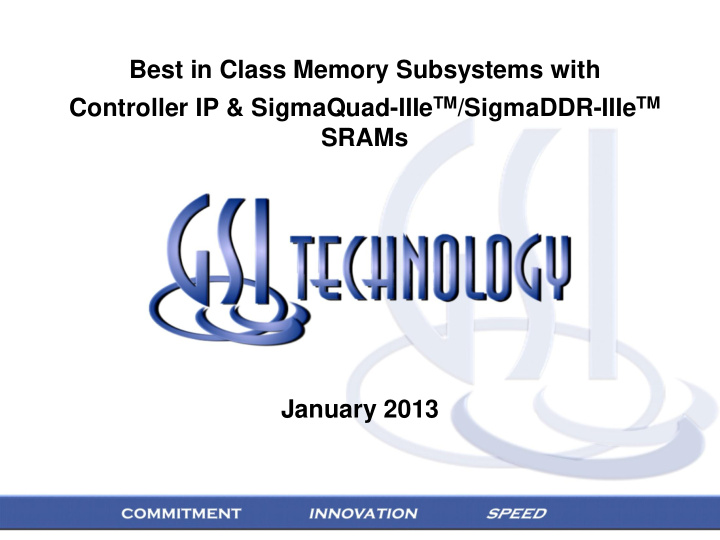 best in class memory subsystems with