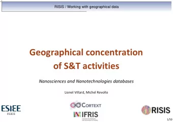 of S&amp;T activities  Nanosciences and Nanotechnologies databases  Lionel Villard, Michel Revollo