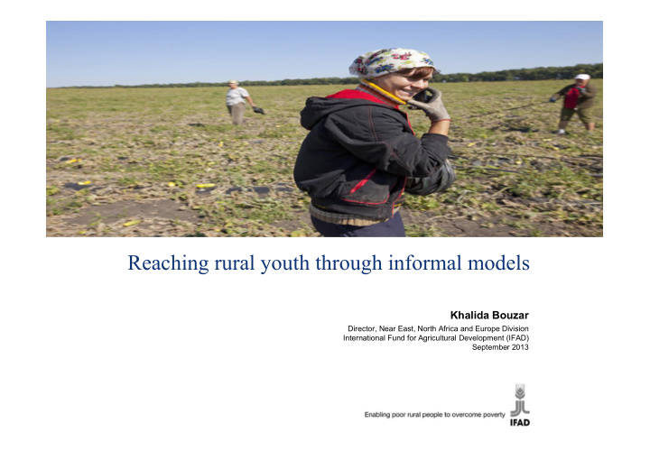 reaching rural youth through informal models