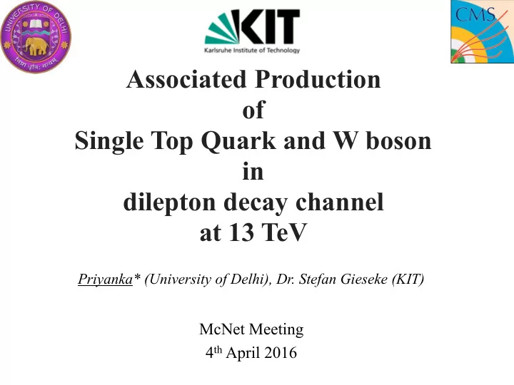 associated production of single top quark and w boson in