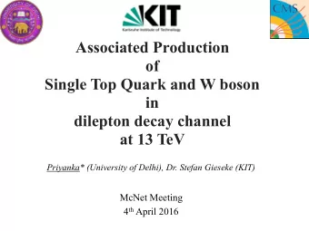 Associated Production  of  Single Top Quark and W boson  in  dilepton decay channel  at 13 TeV