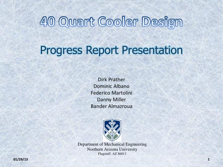 progress report presentation