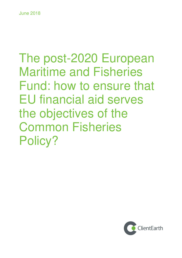 the post 2020 european maritime and fisheries fund how to