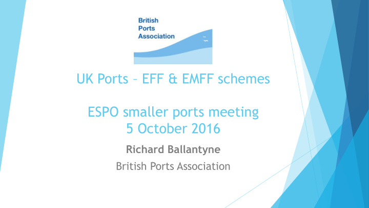 uk ports eff emff schemes espo smaller ports meeting 5