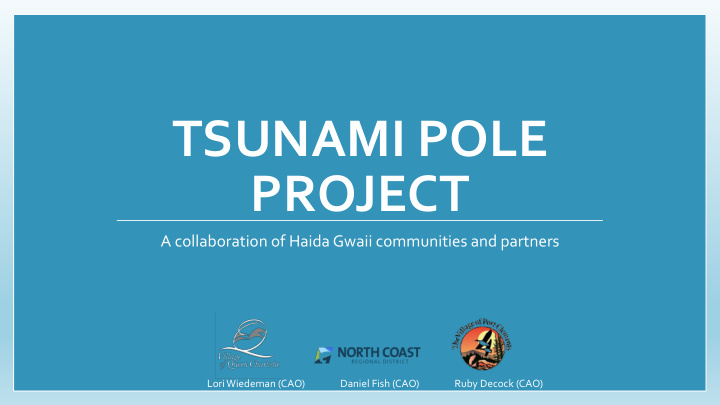 tsunami pole project