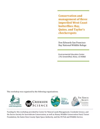 checkerspots  Don Edwards San Francisco Bay National Wildlife Refuge  Environmental Education