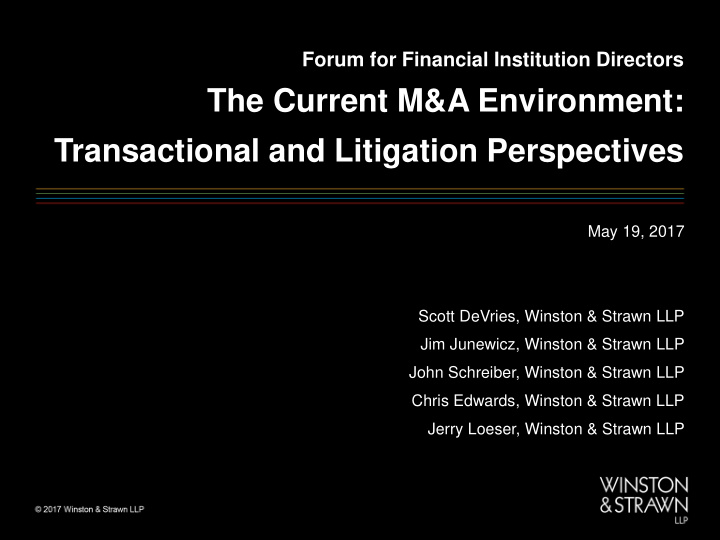the current m a environment transactional and litigation