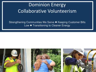 Dominion Energy  Collaborative Volunteerism Strengthening Communities We Serve  Keeping Customer