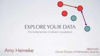 EXPLORE YOUR DATA  The fundamentals of network visualization  @aheineike  Amy Heineike  Former