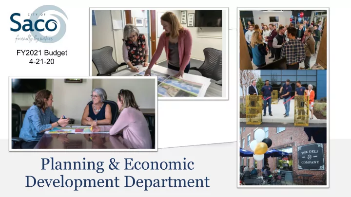 planning economic development department planning