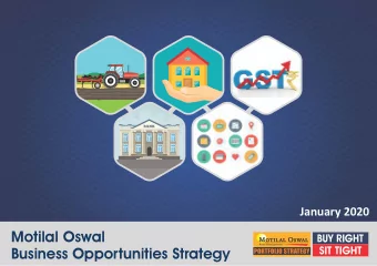 Motilal Oswal  Business Opportunities Strategy  January 2020  1  Motilal Oswal Business