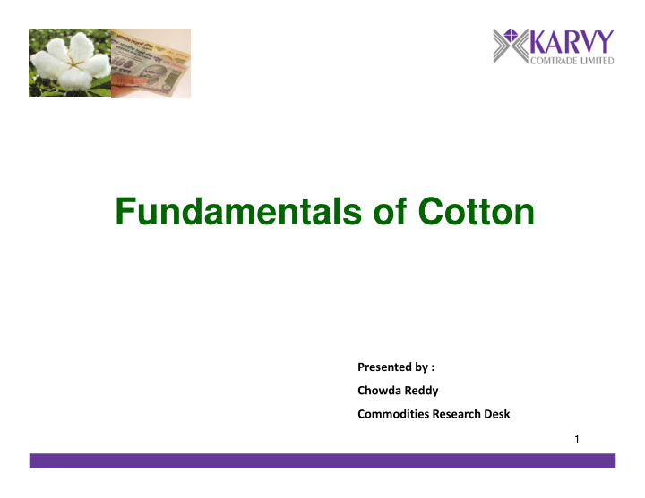 fundamentals of cotton fundamentals of cotton