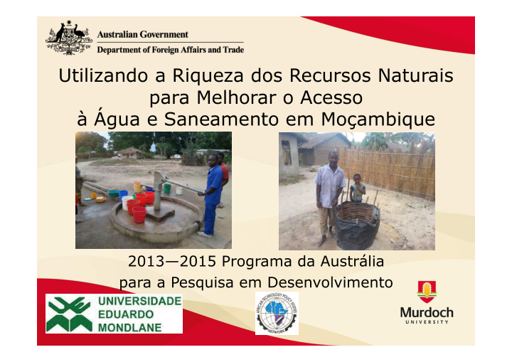 utilizando a riqueza dos recursos naturais para melhorar