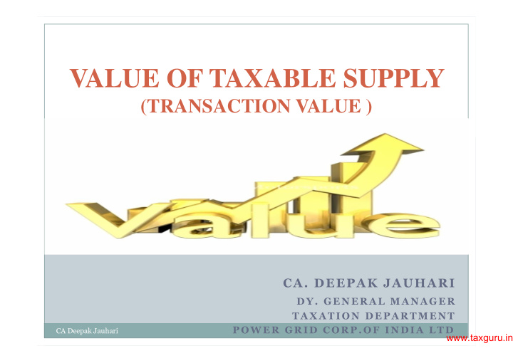 value of taxable supply