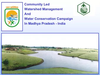 Watershed Management  And  Water Conservation Campaign  In Madhya Pradesh - India Water Crises In