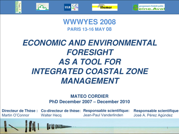 economic and environmental foresight as a tool for