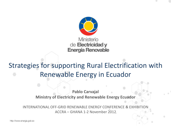 renewable energy in ecuador