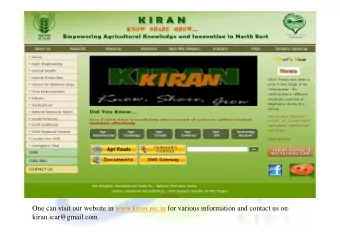 One can visit our website in www.kiran.nic.in for various information and contact us on