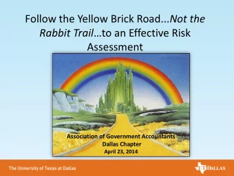 Objectives  After attending this presentation, participants  will be able to plan and perform an