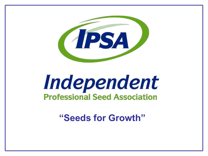 seeds for growth our vision