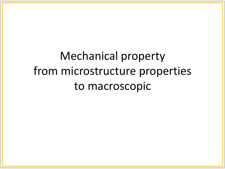 from microstructure properties