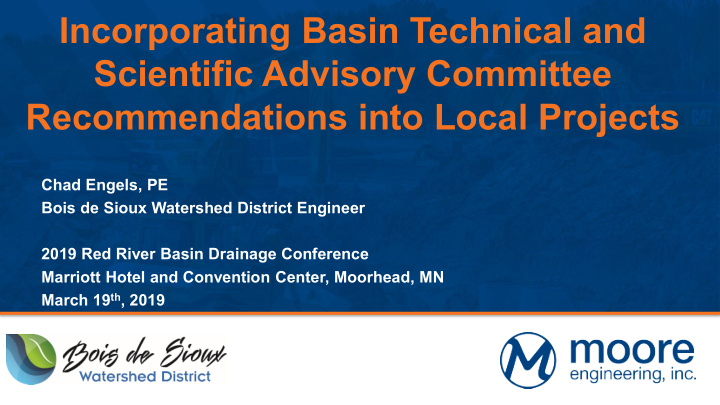 incorporating basin technical and scientific advisory