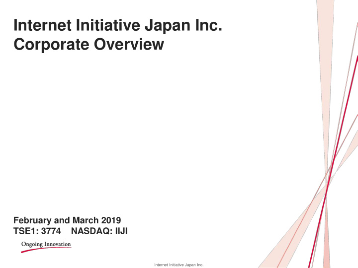 internet initiative japan inc corporate overview