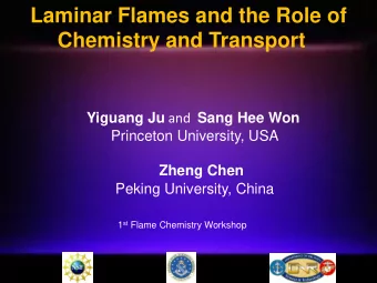 Chemistry and Transport Yiguang Ju and Sang Hee Won  Princeton University, USA Zheng Chen  Peking