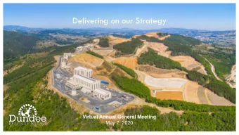 Delivering on our Strategy  Virtual Annual General Meeting  May 7, 2020  JONATHAN GOODMAN  Chair of