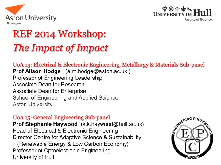 ref 2014 workshop