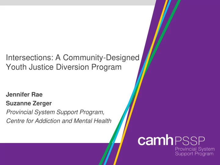 intersections a community designed youth justice