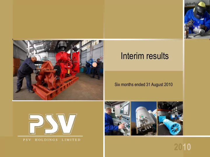 interim results