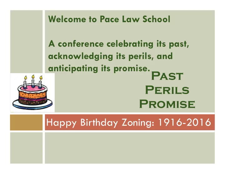 past perils promise